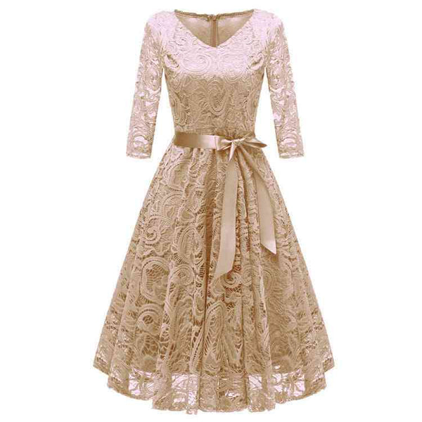 Violet Long Sleeve Lace Midi Dress