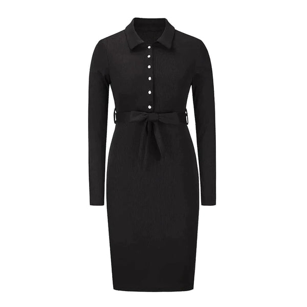 Amy Mid-length Knitted Dress - Black / s - St Vesti | All Dresses - Cocktail Dresses Formal Dresses + More.