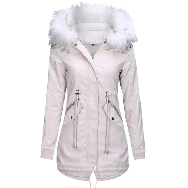 Amy Trench Coat Plus Fur - White / s - St Vesti | Coats & Jackets