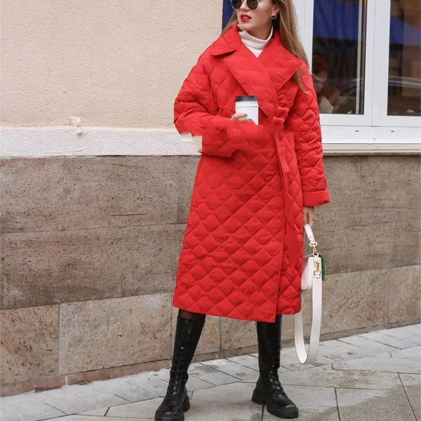 Anna Quilted Longline Coat - St Vesti | Coats & Jackets