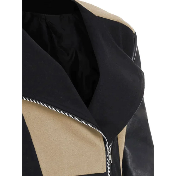 Bella Khaki Leather Jacket - St Vesti | Coats & Jackets