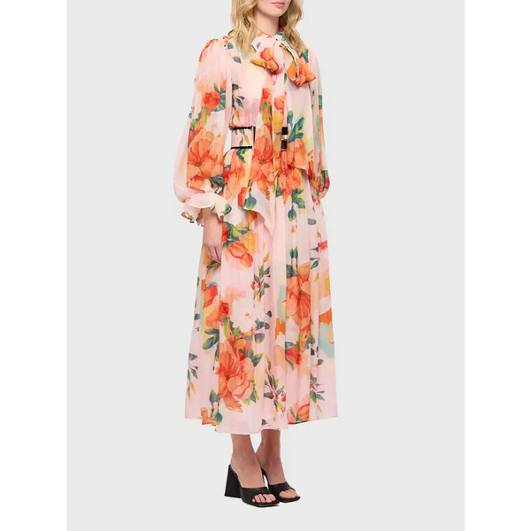 Elizabeth’s Lantern Sleeves & Waist Ruffle Maxi Dress - St Vesti | All Dresses - Cocktail Dresses Formal Dresses + More.