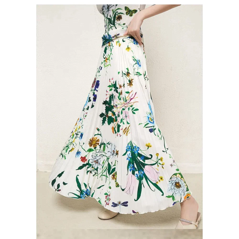 Fiona Floral Two Piece Maxi Skirt & Top Set In White - St Vesti | All Dresses - Cocktail Dresses Formal Dresses + More.