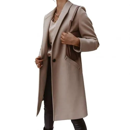 Gena Mid Length Double Breasted Coat - Grey / 3xl - St Vesti | Blazers & Cardigans