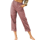 High Waist Linen Blend Pants - Red / s - St Vesti | Women’s Pants | Jeans Trousers Pants Joggers & Culottes