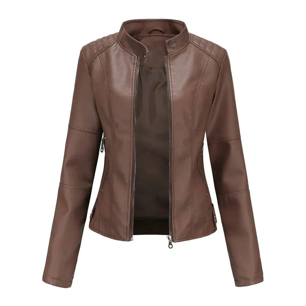 Marie Vegan Leather Jacket - Brown / s - St Vesti | Coats & Jackets