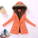 Mid Length Fur Jacket - Orange / 3xl - St Vesti | Coats & Jackets