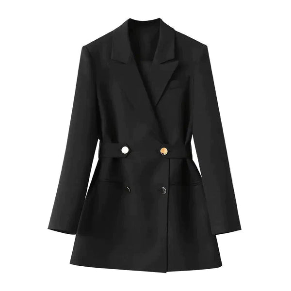 St Vesti - Womens 4 Button Mid Length Jacket - Black / s - St Vesti | Blazers & Cardigans