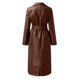 Stacey Vegan Leather Trench Coat In Brown - St Vesti | Coats & Jackets