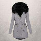Tallitha Faux Fur Jacket - Grey / 3xl - St Vesti | Coats & Jackets