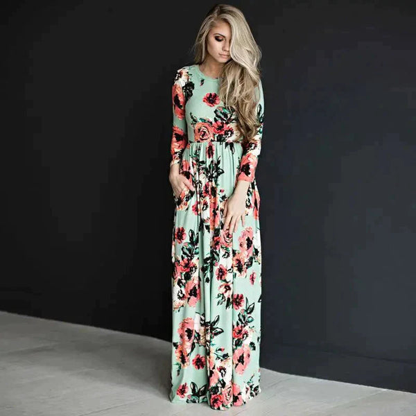 Taytay Blossom Maxi Dress - Green / s - St Vesti | All Dresses - Cocktail Dresses Formal Dresses + More.